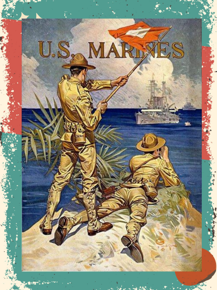WWI Marines Post Card