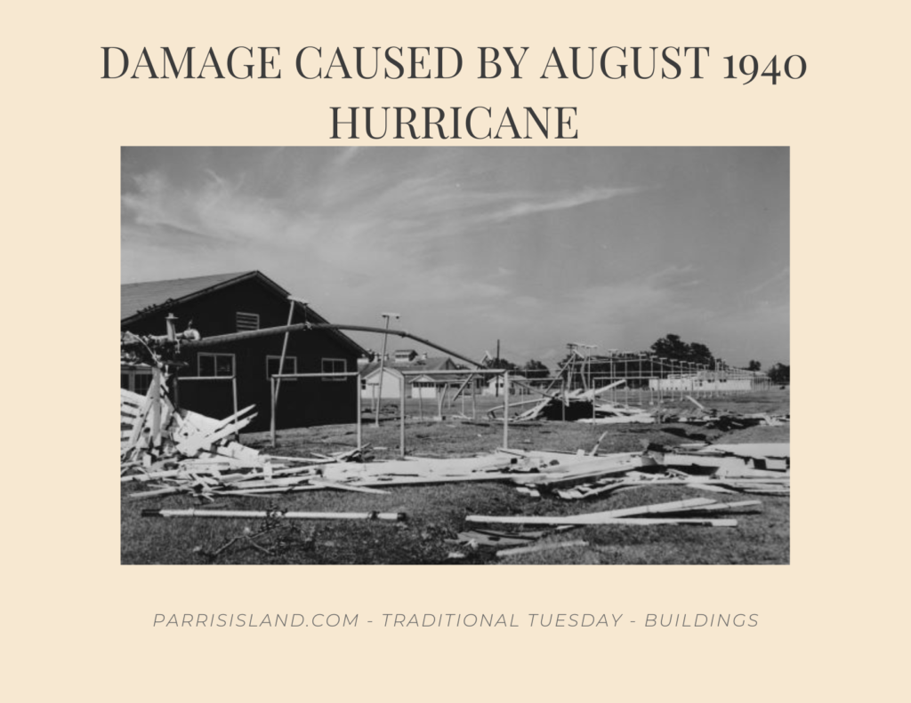 Damage from 1940 Hurricane on Parris Island